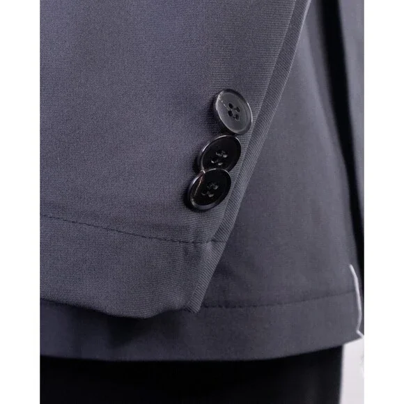 Sene Solid Gray Sport Blazer Unstructured Blazer Jacket Coat Taupe Size 46r NWOT